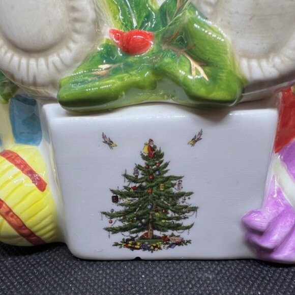 🧸 Spode Christmas Tree Teddy Bear Teapot Handpainted – Holiday Figurine – 9” - Picture 5 of 13